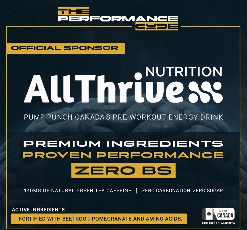 ALLTHRIVE NUTRITION OFFICIAL SPONSOR THE PERFORMANCE CODE SHOW ALLTHRIVE NUTRITION OFFICIAL SPONSOR THE PERFORMANCE CODE SHOW